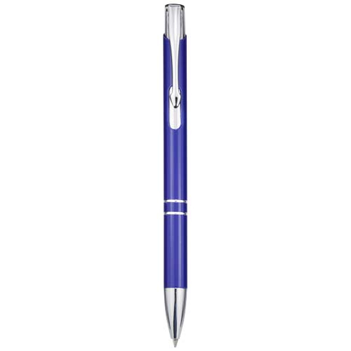 Stylo en aluminium recyclé promotionnel Moneta Bleu royal